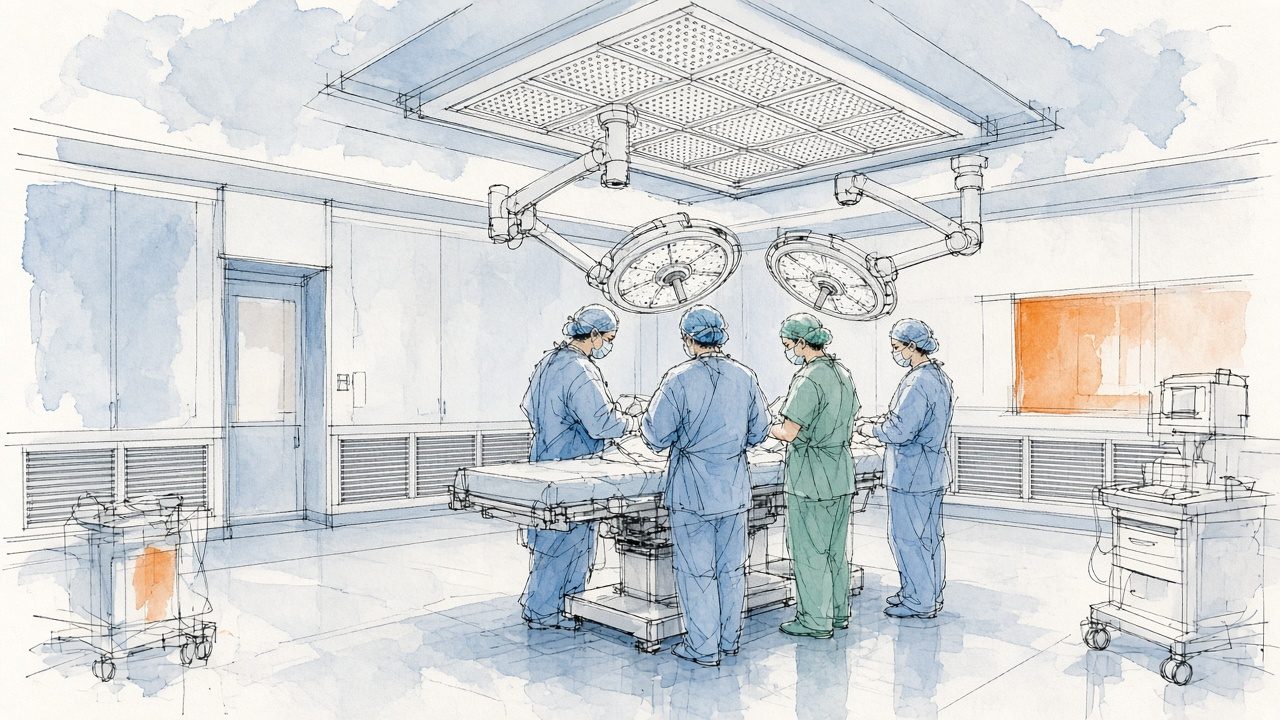Surgical team in an operating room